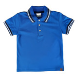 Camiseta Polo Azul Com