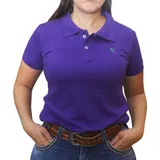 Camiseta Polo Feminina Roxa