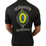 Camiseta Preta Brasao Exercito
