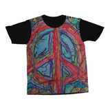 Camiseta Psicodélica Cores Hippie Blusa Estampada Full Print
