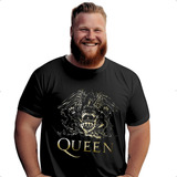 Camiseta Queen Dourado Preta