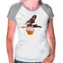 Camiseta Raglan Buldog Francês Pet Dog Cinza Branca Fem11