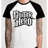 Camiseta Raglan Camisa Blusa Guitar Hero Game Jogo Música