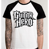 Camiseta Raglan Camisa Blusa Guitar Hero Game Jogo Música