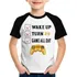 Camiseta Raglan Infantil Wake Up, Turn 25, Game All Day