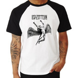 Camiseta Raglan Led Zeppelin Coleção Rock Modelo 12
