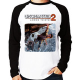Camiseta Raglan Uncharted 2 Among Thieves Longa