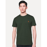 Camiseta Ralph Lauren Custom Slim Orange Icon Verde Escuro