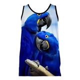 Camiseta Regata Arara Azul