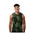 Camiseta Regata Estilo Verão Caveiras Crânios Verde 770