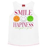 Camiseta Regata Infantil Kyly Menina Smile Blusa Tam 10 A 18 Cor:branco;tamanho:18
