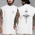 Camiseta Regata Oversized Streetwear Rosa Dos Ventos Algodão