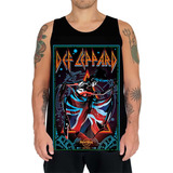 Camiseta Regata Personalizada Rock Skid Row Def Leppard 01