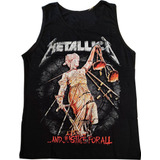 Camiseta Regata Red Rock Metallica And Justice For All