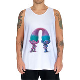 Camiseta Regata Trolls Cetim