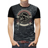 Camiseta Rock Caveira Moto