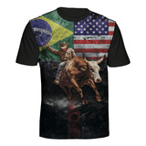 Camiseta Rodeio Eua Brasil
