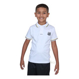 Camiseta Santos Bebê Infantil Polo Branca Oficial Licenciado