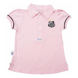 Camiseta Santos Rosa Infantil Polo Pequeno Torcedor