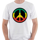 Camiseta Símbolo Paz Pé De Frango Hippie Reggae Camisa Blusa