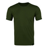 Camiseta Soldier Masculina Tática Bélica Algodão Verde Lisa