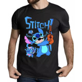 Camiseta Stitch Violao Linda