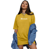 Camiseta Streetwear Blessed Estilosa Style Tik Tok Aesthetic