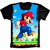 Camiseta Super Mario Bros Nintendo Estampada Games Wii U Top