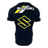 Camiseta Suzuki Preta 100  Algodão