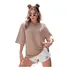 Camiseta T-shirt Feminina Oversized Estampa Flor Em Algodão