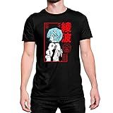 Camiseta T-shirt Neon Genesis Evangelion Anime Vemelho Cor:preto;tamanho:m