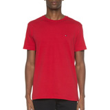 Camiseta Tommy Hilfiger Masculina Essential Cotton -vermelho