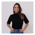  Camiseta Tshirt Blusinha Feminina Algodão Bordada Paetê