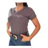 Camiseta Txc Feminina Slim Fit Grafite X Bordado