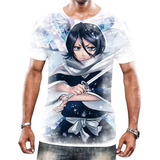 Camiseta Unissex Anime Bleach Ichigo Rukia Almas Espada 21
