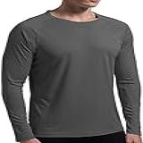Camiseta UV Protection Masculina UV50  Tecido Ice Dry Fit Secagem Rápida EGG Cinza