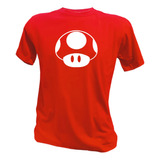 Camiseta Vermelha Cogumelo Toad