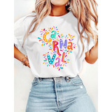 Camiseta Vibrante Carnaval Grafica
