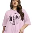Camiseta Vintage Blusa Confortável Desenho Árvores T Shirt