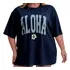 Camiseta Woman Girls  Aloha Estilosa Old School Florzinha