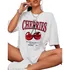 Camisetão Oversized Cereja Cherries Tendência Estilosa Moda