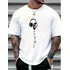 Camisetas Masculinas Com Estampa De Música De Manga Curta