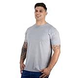 Camisetas Masculinas Slim Fit Básicas Algodão Premium Trv Cor:cinza Tamanho:xgg