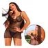 Camisola Combinete Com Calcinha Fio Dental Tule Modeladora