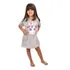 Camisola Conforto Meia Manga Feminino Camisão Infantil