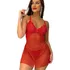 Camisola Curta Tule Transparente Rendada Mini Vestido Sexy