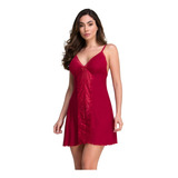 Camisola Feminina Renda Sensual