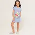 Camisola Infantil Disney Pooh Azul Evanilda 0003 - Tam 4 6 8