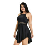 Camisola Microfibra Renda Luxo Sensual Sexy Vestido Lindos