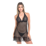 Camisola Preta Transparente Sexy
